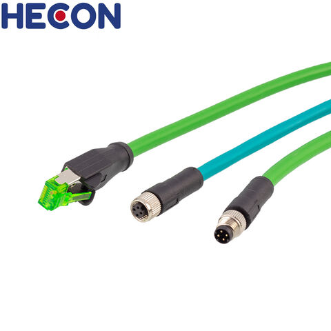 Conector M8 Macho Recto Sobremoldeado sin Blindaje 3 4 5 6 8 Pines Boca Metálica Conector M8 Impermeable Personalizado