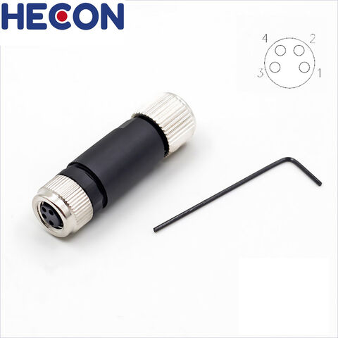 Conector M8 Macho Recto Sobremoldeado sin Blindaje 3 4 5 6 8 Pines Boca Metálica Conector M8 Impermeable Personalizado