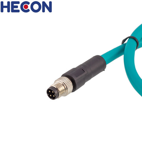 Conector M8 Macho Recto Sobremoldeado sin Blindaje 3 4 5 6 8 Pines Boca Metálica Conector M8 Impermeable Personalizado