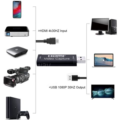 Capturadora De Video With Loop 1080p 60 FPS Streaming HDMI