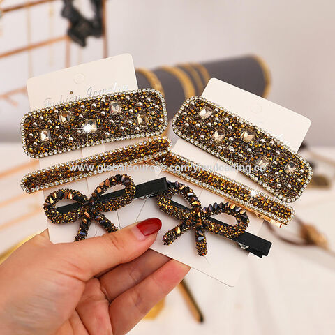 Square Hairpins Candy Color Hair Accessories 3Pcs/set Oval-shaped