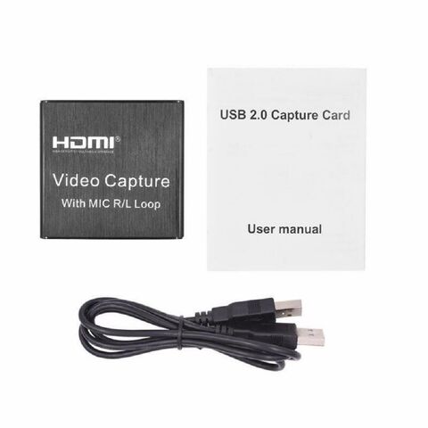 Adaptateur hdmi Cartes de Capture Audio vidéo, 4K1080p Adaptateur USB hdmi  Carte Portable Plug & Play Capture, pour Streaming vidéo en Direct