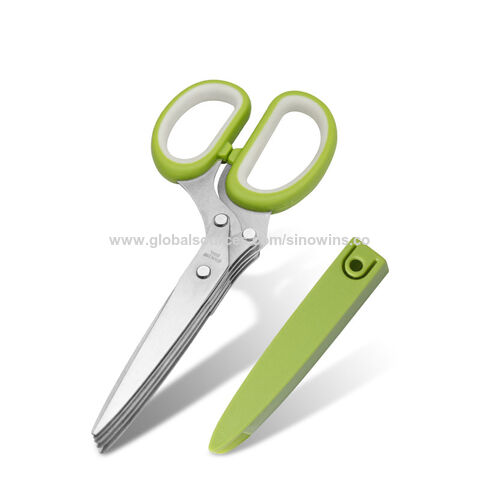 Herb Scissors Set with 5 Blades and Cover - Multipurpose Chopping Kitchen  Shear