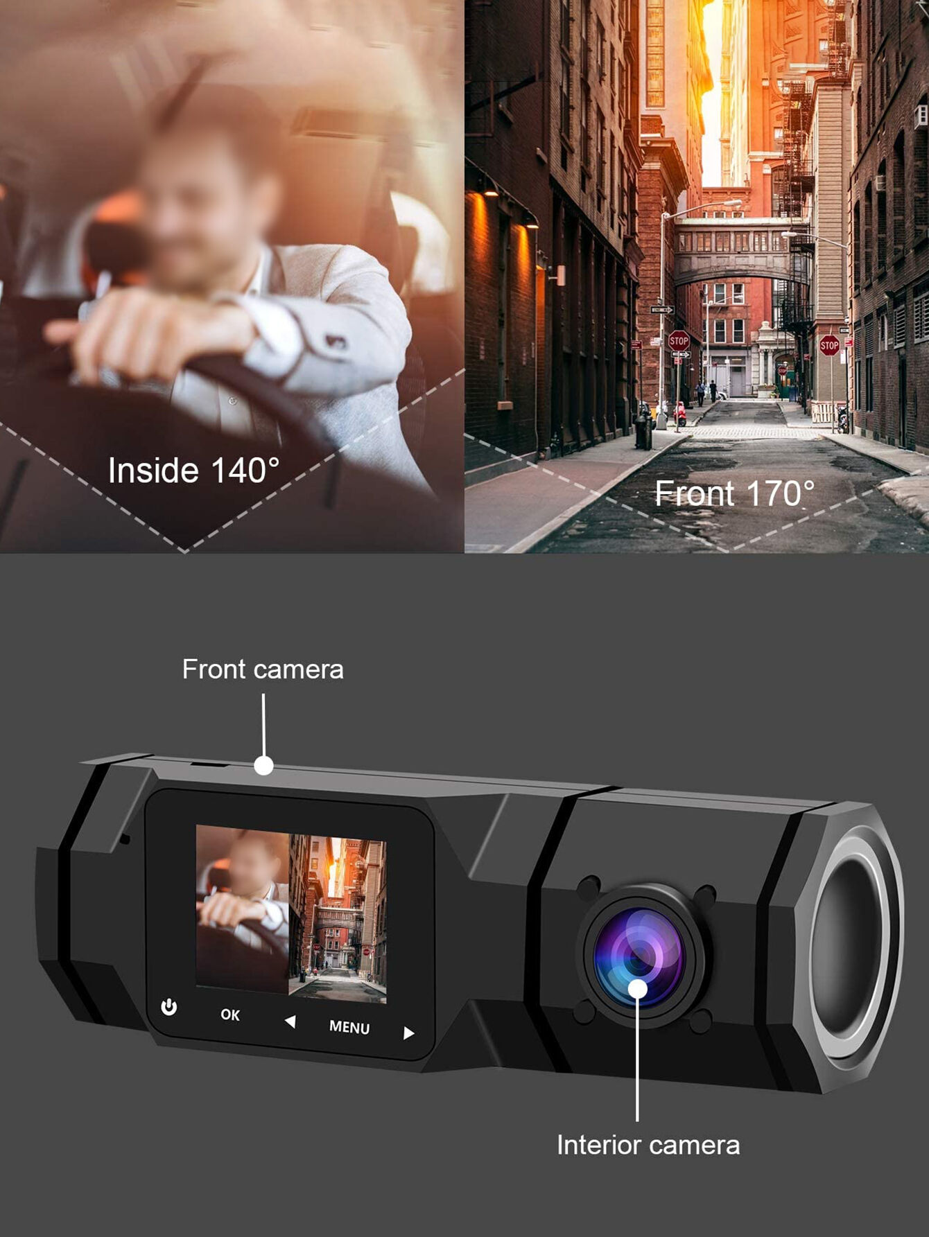 Buy China Wholesale Dual Lens Dash Cam For Car Hd 1080p Car Video ...