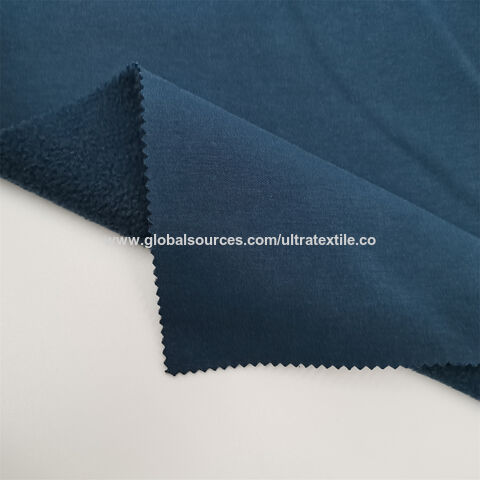 New Navy Cotton and Polyester Brushed Fleece - Fleece - Polyester