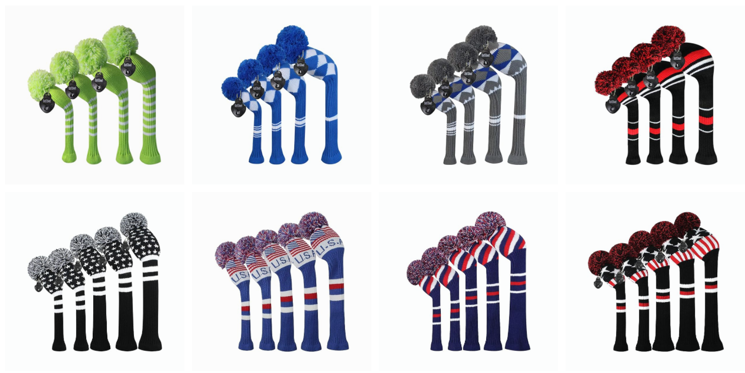 Buy Wholesale China Knit Golf Head Covers 5 Pcs Sets Knit Golf Club