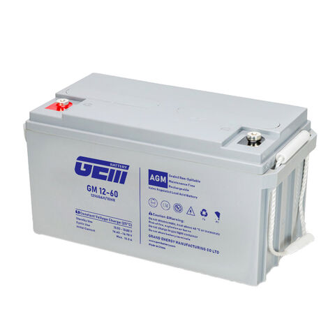 بطارية GEM 12V 60AH AGM VRLA قابلة لإعادة الشحن حمض الرصاص لنظام الطاقة الشمسية/نظام UPS CPX 60-12/PK12V60H
