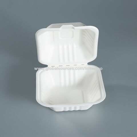 Buy Wholesale China 8 Compostable Clamshell Food Containers, Heavy-duty  Hinged Container, Disposable Bagasse Eco-friendly Natural Sugarcane Take Out  & Sugarcane Food Containers,takeout To Go Box at USD 0.0888