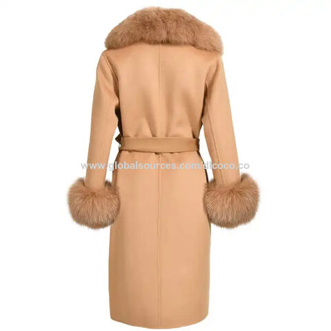 Achetez en gros Manteau De Cachemire De La Mode Des Femmes 100 Col De Fourrure Chine et Manteaux En Cachemire Pour Femme 150 USD Global Sources