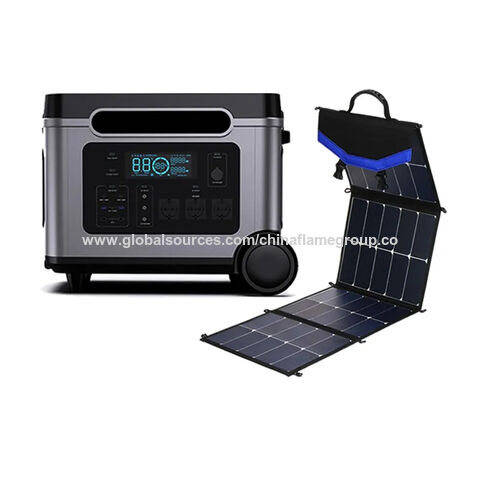 Tragbare powerstation outdoor camping lifepo4 battery charge solar  generator energy system 2400w portable power station 230v