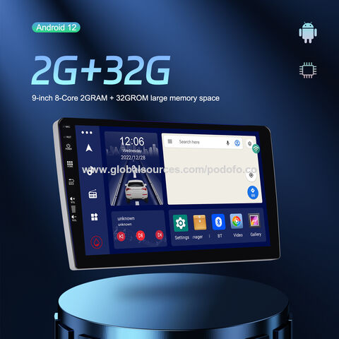  Moniteur à écran tactile de 7 pouces pour Apple Carplayer et  Android Auto Lecteur multimédia stéréo de voiture à deux haut-parleurs  intégrés avec Bluetooth, lien miroir, tableau de bord ou