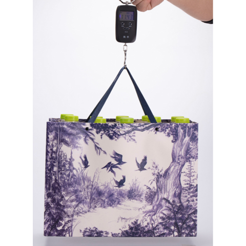 Benutzerdefinierte lilafarbene Papiertüten mit Griffen & Seidenband, Einkaufstüten, Einzelhandels-Papiertüten mit Logo bedruckt