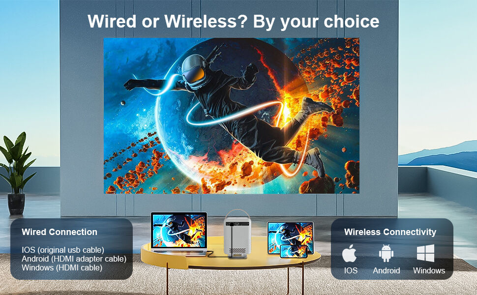 Auto Focus Projector Zoom Function 1080p Home Theater Projectors Wifi