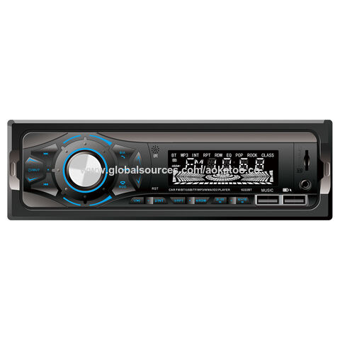 Radio Estéreo Digital para coche, reproductor MP3 de vídeo con Bluetooth,  Radio FM, Audio estéreo ISO, USB/SD, entrada auxiliar en el tablero, 1 Din