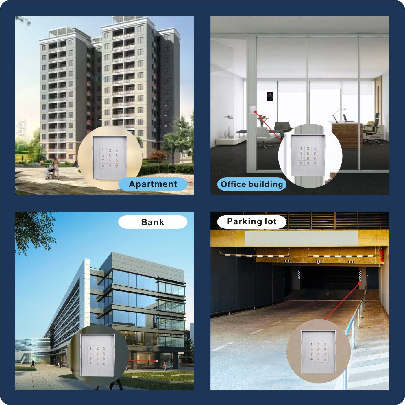 Image showcasing Ip67 Metal Touch Wired Keypad 2 Doors Lock Entry System $10 - Wholesale ...