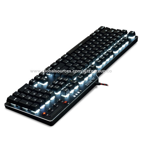Mchoice Wired Gaming Keyboard Ajazz AK33 Blue LED Backlit 82 Keys USB  Mechanical Pro Gamer Keypad for Office Typists Playing Games 