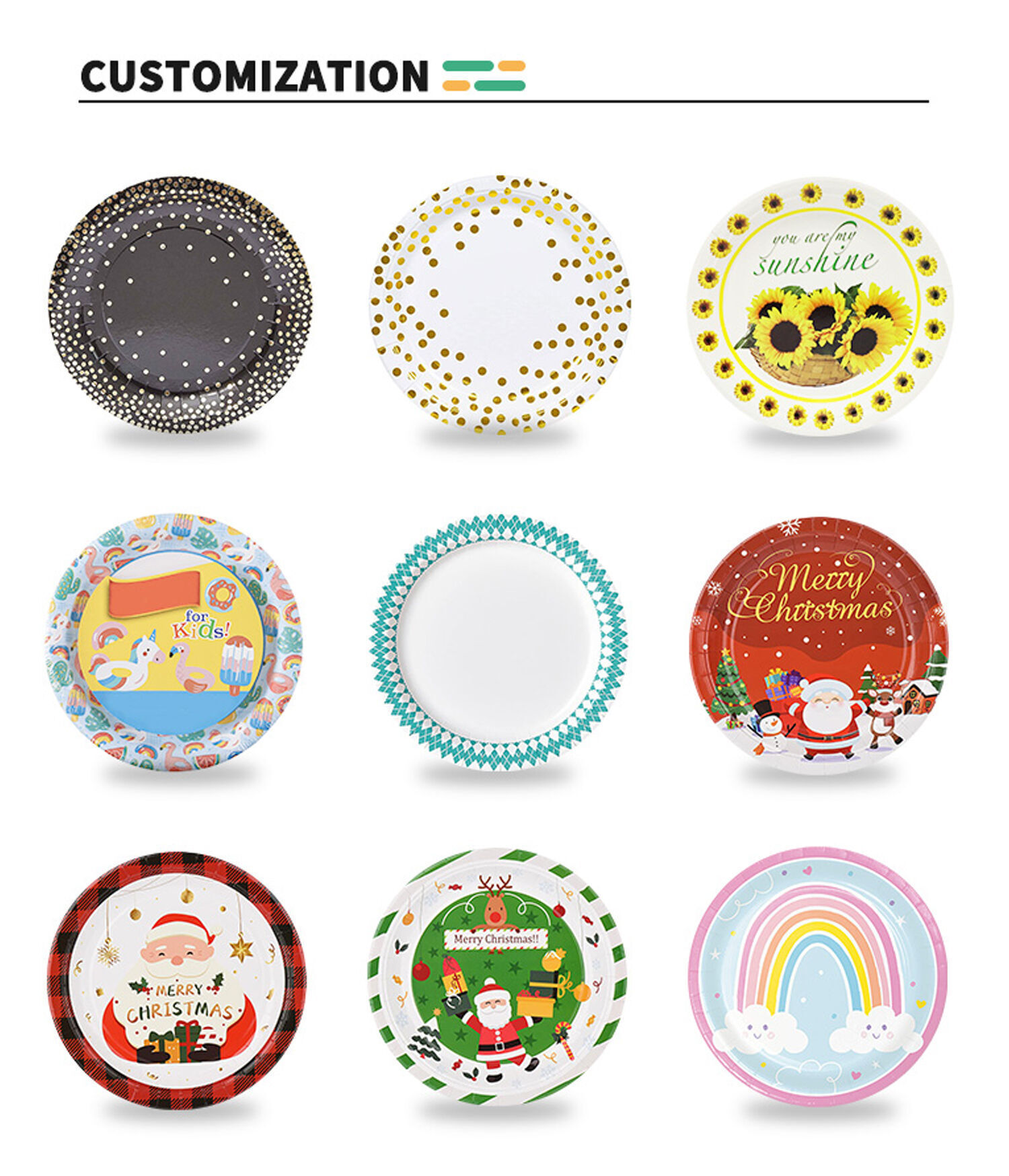 Buy Wholesale China Christmas Paper Plate Disposable Christmas Party Plates  Dinnerware & Paper Plates at USD 0.02