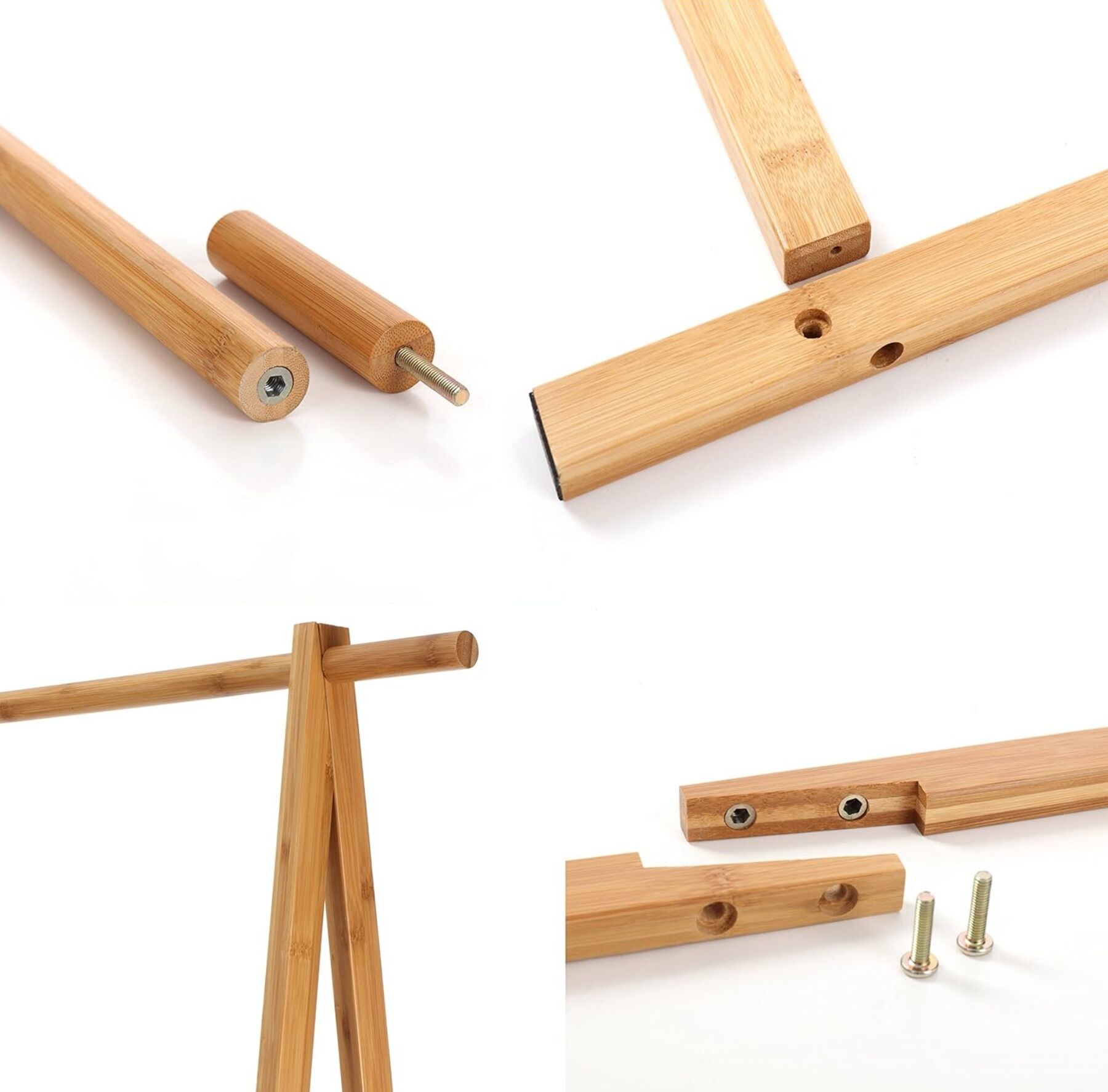 Bamboo Clothes Rack Bamboo Garment Coat Hanging Rack Indoor Plant Stand