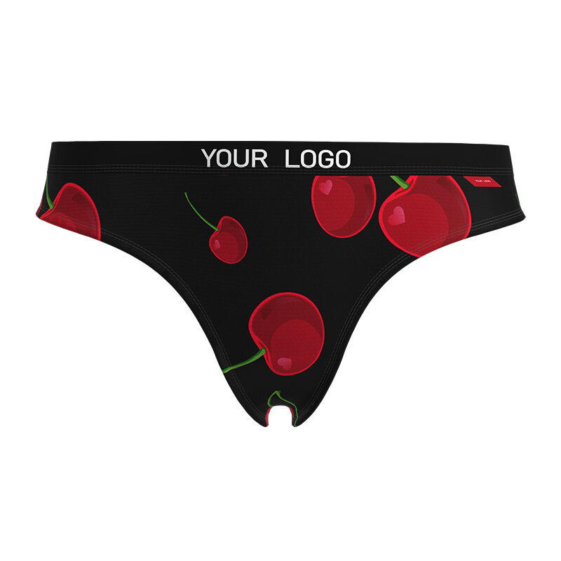 Women's Panties Pink Strawberry Pattern Underwear Sexy Leopard Ice silk  Briefs lingerie intimates female underpants