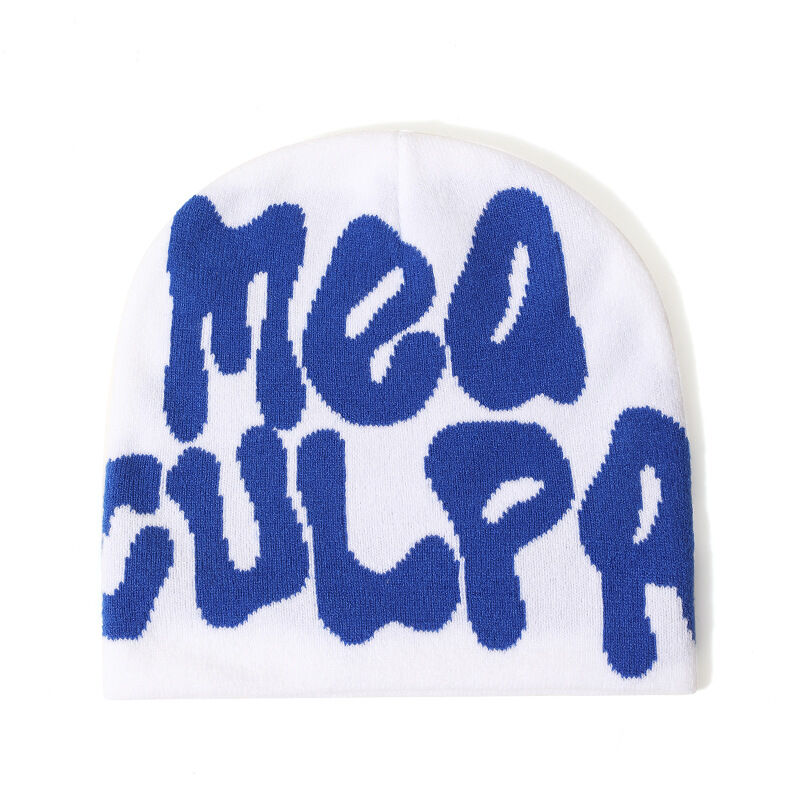 Bonnet Tricoté Motif Tête De Mort - Unisexe, élastique, Chaud - Taille 56-58 Cm - En Acrylique, Pour Homme Et Femme - Style Streetwear - 7