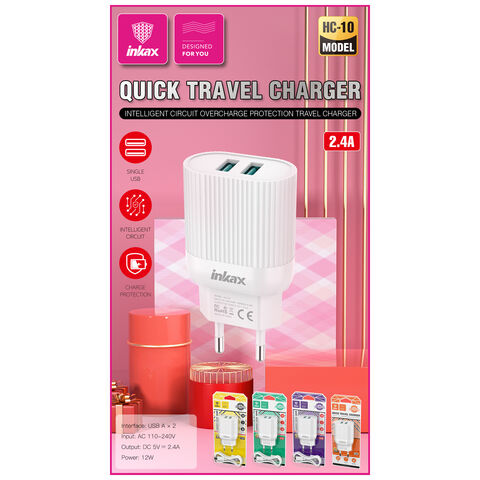 CHARGEUR 35 W INKAX HCC-08 DOUBLE PORT TYPE – C