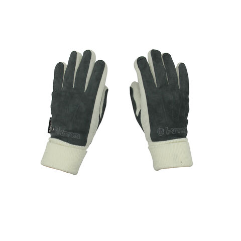 Warme, doppellagige, weiche Acryl-Strick-Winterhandschuhe mit Leder-Thinsulate-Fütterung