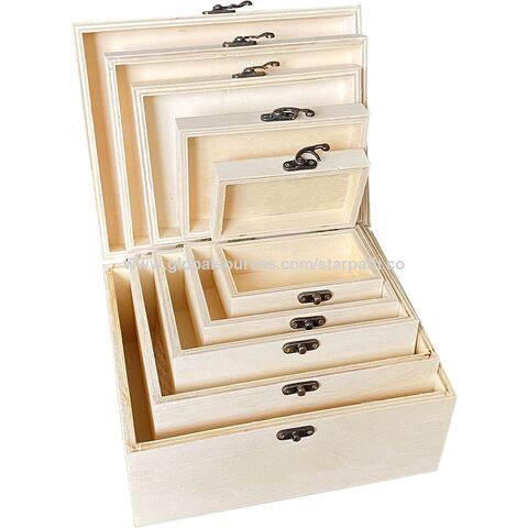 Unfinished Wood Box Small Wooden Boxes - China Wooden Box and Wood Box  Packaging Luxury price