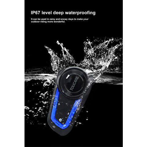 Toucare Motorradhelm Bluetooth Intercom mit Dual-Chip Schnellkopplung, Musikfreigabe, 8 Fahrer Gruppen-Intercom