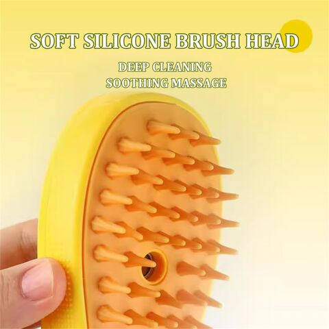 Steamy Brush - Brosse à vapeur, Steamy Brush - Brosse à vapeur 3 en 1,  Brosse à cheveux, Rechargeable-jaune