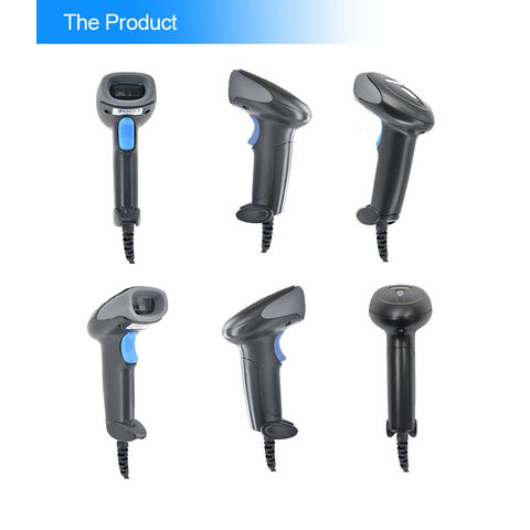 Lector de Código de Barras Inalámbrico Portátil USB para Supermercado BT 1D/2D QR, Escáner Láser de Códigos de Barras 1D 2D