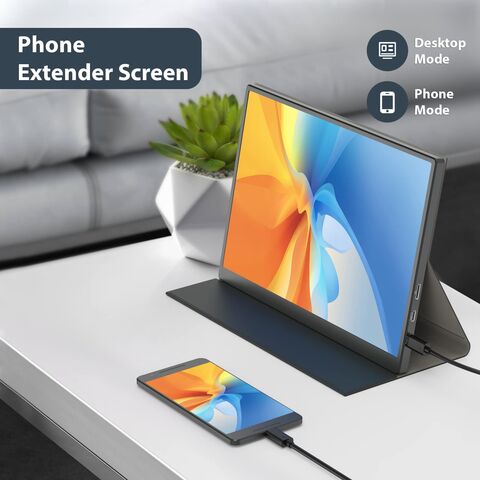 Extensor de monitor portátil de 12 pulgadas, monitor portátil para laptop,  HDMI, USB C, doble pantalla, FHD 1080P, Plug-Play Tri-SScreen para Windows