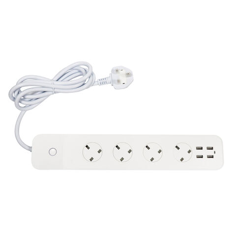 Wifi Smart Tuya Power Strip Surge Protector 4 AC AU Outlet Plug