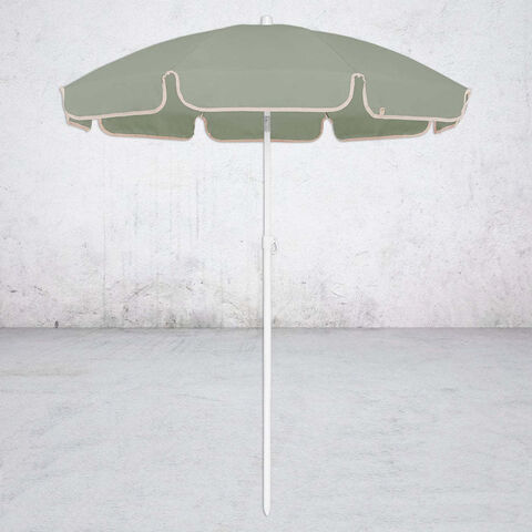 Portable beach umbrella with sand anchor windproof,Push Button Tilt and Air vent UV 50+ Protection