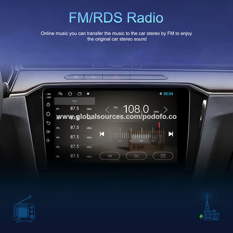 Buy Wholesale China Podofo Ts7 10'' Double Din Android 13 1+32g Car Radio  Gps Wifi Bt Fm Rds Audio Ips Screen Car Radio Auto Electronics Dvd Player & Android  10 Inch Car