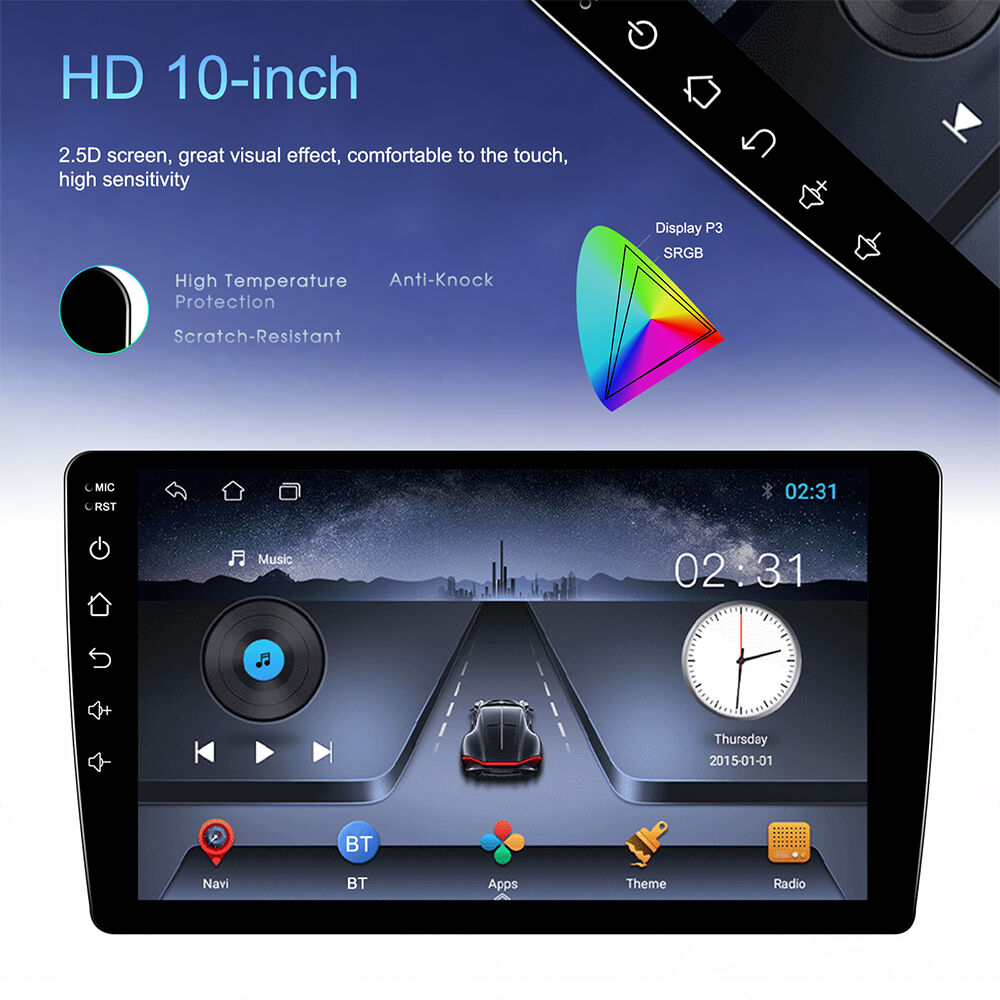 Autoradio Android Doppio Din Podofo - 7 Pollici Touchscreen, GPS, Bluetooth, Telecamera Posteriore - Per Auto - Foto 2