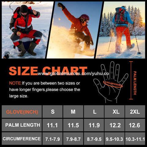 Ski d'hiver gants chauffants sports de plein air touch moto pour