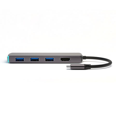 Hub USB C 9 en 1 con HDMI 4K, Carga PD de 100W, Puertos de Datos USB 3.0 5Gbps, Lector de Tarjetas SD/TF, Micrófono de Audio de 3.5mm para MacBook Pro/Air