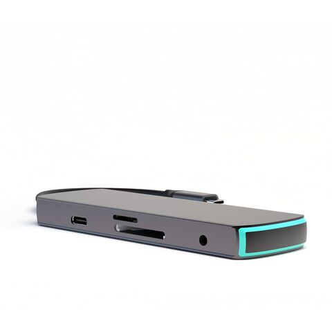 Hub USB C 9 en 1 con HDMI 4K, Carga PD de 100W, Puertos de Datos USB 3.0 5Gbps, Lector de Tarjetas SD/TF, Micrófono de Audio de 3.5mm para MacBook Pro/Air