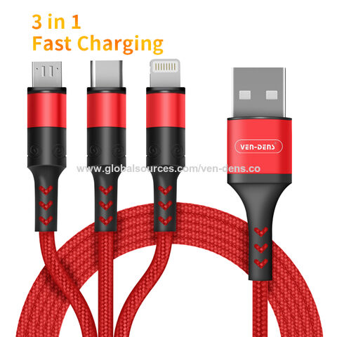 Acheter Câble Micro USB tressé en Nylon 1/2/3m câble de chargeur