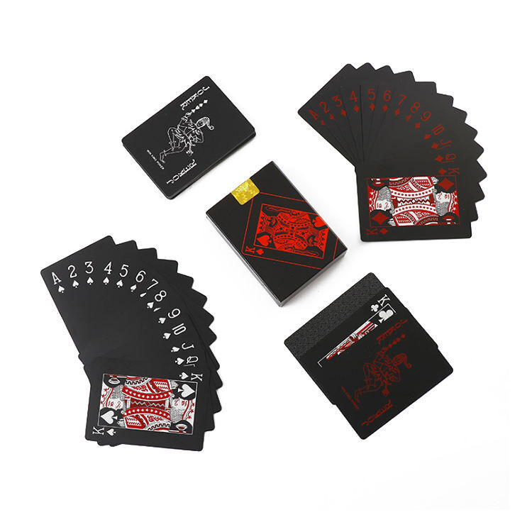 2 jeux de cartes de poker en plastique de haute qualité durable étanche jeu  de société