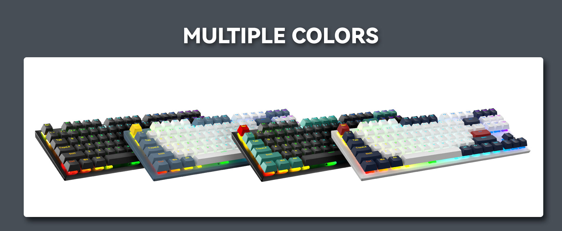 87-Key Mechanical Keyboard with Green Switches - Desktop Non-Punch Design