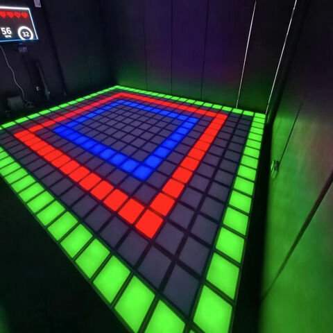 Sistema de piso LED interactivo para juegos de interior 30x30cm, juego de escuadrón, piso LED personalizado para juegos, juegos de equipo para interiores, proveedores de fábrica