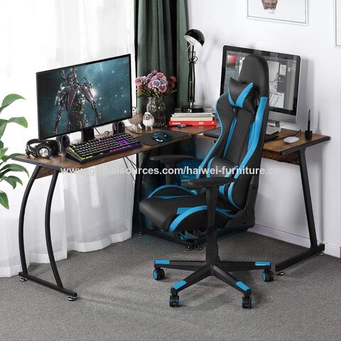 DXRacer P Series Gaming Chair, Premium PVC Leather Racing Style Office  Computer Seat Recliner with Ergonomic Headrest and Lumbar Support (Black 