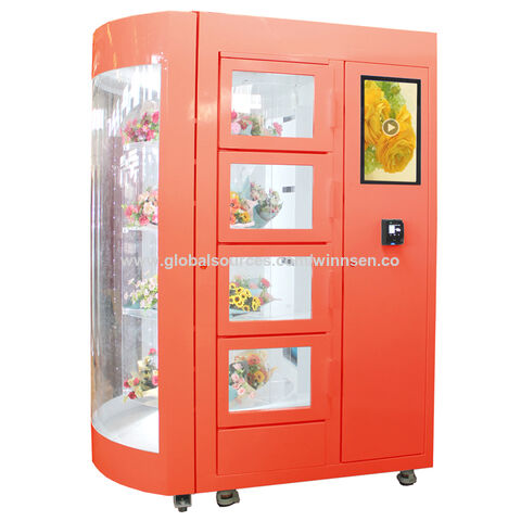 Máquina expendedora de la flor fresca del diseño elegante con el refrigerador Máquina expendedora innovadora del autoservicio automático modificado para requisitos particulares