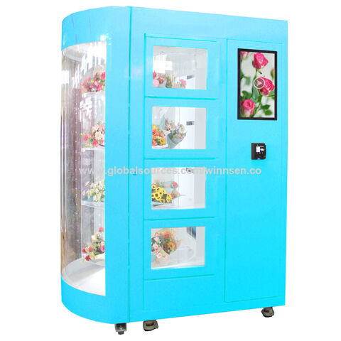 Máquina expendedora de la flor fresca del diseño elegante con el refrigerador Máquina expendedora innovadora del autoservicio automático modificado para requisitos particulares
