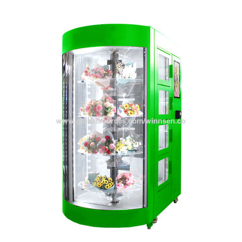 Máquina expendedora de la flor fresca del diseño elegante con el refrigerador Máquina expendedora innovadora del autoservicio automático modificado para requisitos particulares