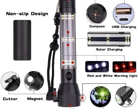 Buy Wholesale China Led Tactical Flashlight Solar Power Ultra Bright ...