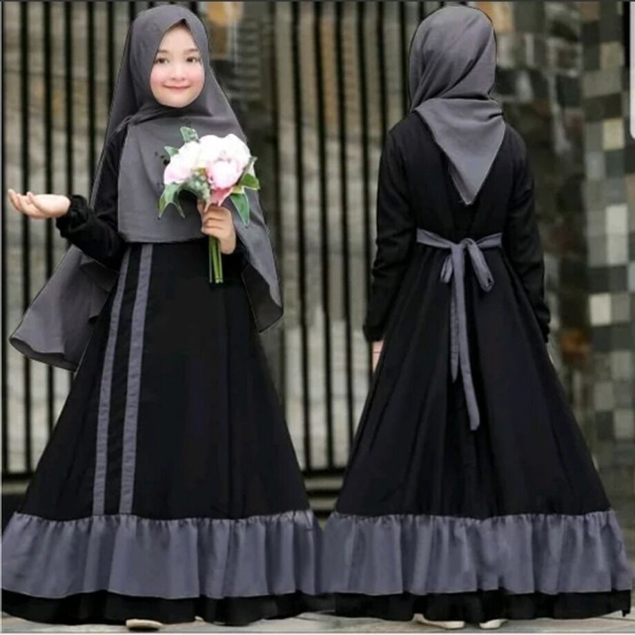 3 Piece Abaya Set Muslim Women Dubai Islamic Clothing Modest Matching  Outfits Short Sleeves Dress+Kimono+Wrap Skirt (No Scarf)