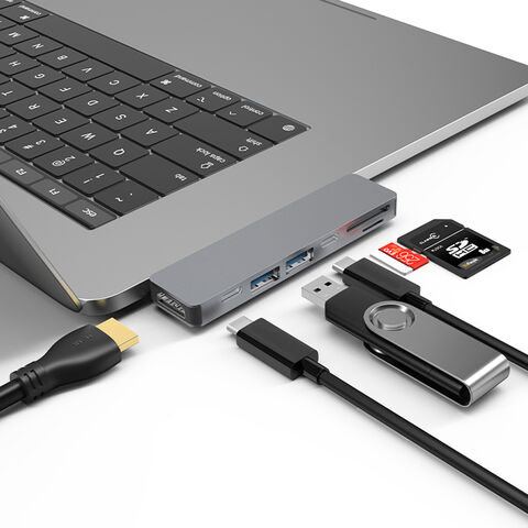 Thunderbolt 3 Typ-C USB 3.0 Hub + Kartenleser 4K@30Hz HDMI Adapter für 2019/2020 MacBook USB C Hub
