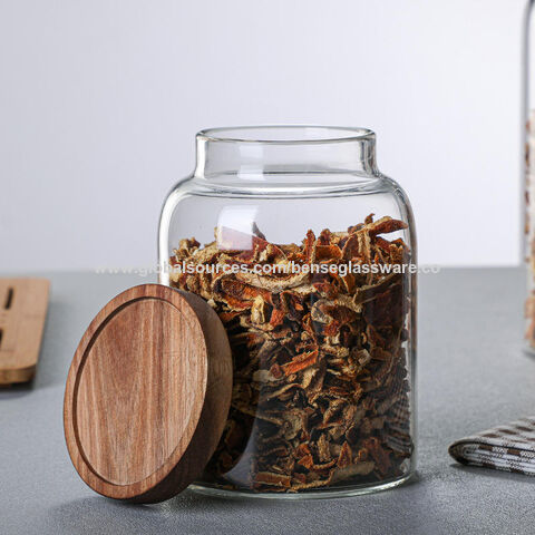 Glass Food Storage Canister with Acacia Wood Lid by World Market
